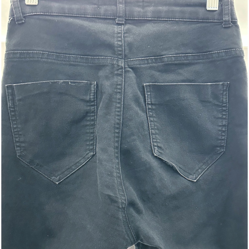 Zara Basic Z1975 🌟Moto Skinny Ankle Jeans Women's 6 Mid Rise Stretch Denim Black - Picture 10 of 11
